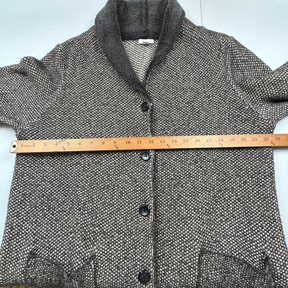 J Jill Sweater Womens Medium Petite Gray Cardigan Jacket Preppy Career Academia - Picture 8 of 11